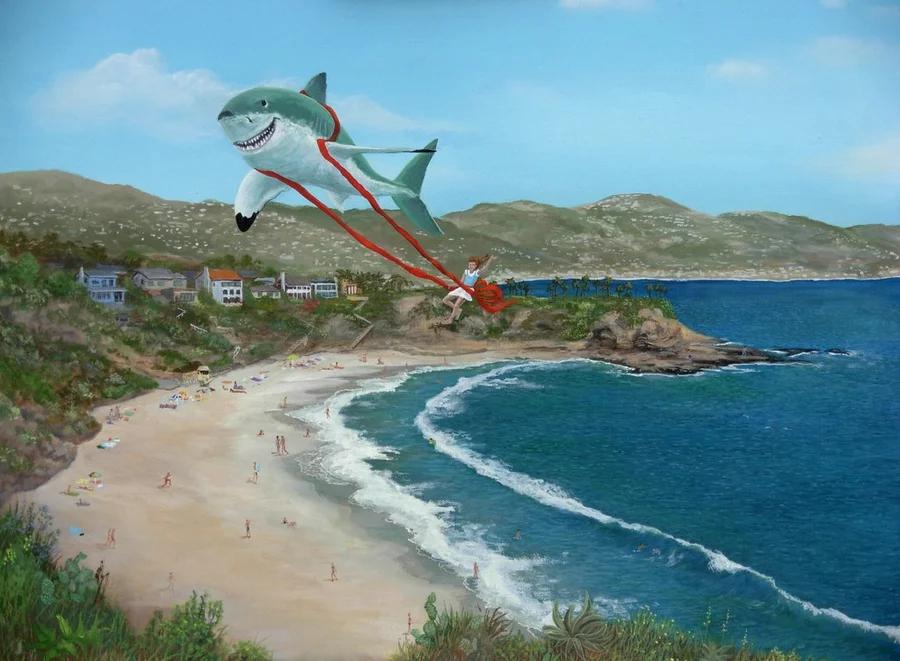 Great White Over Crescent Bay
