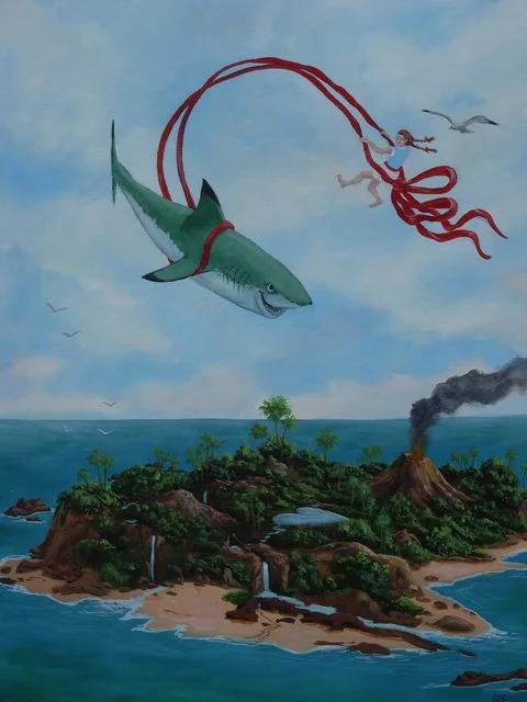 Shark Riding Island 