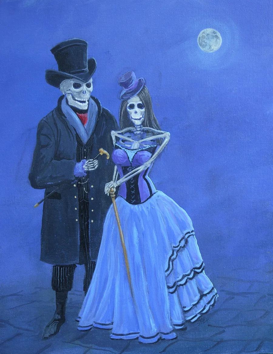 Steampunk Skeleton Couple 