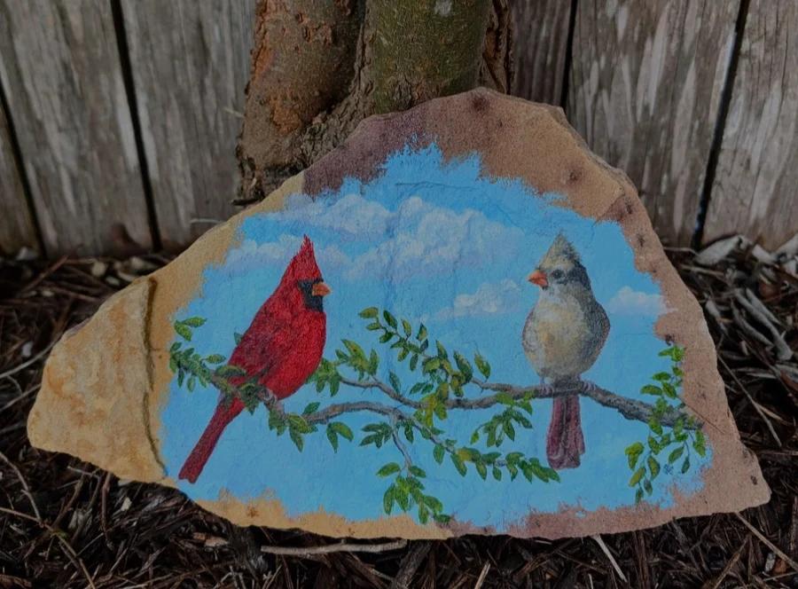 Cardinal Welcome Stone 