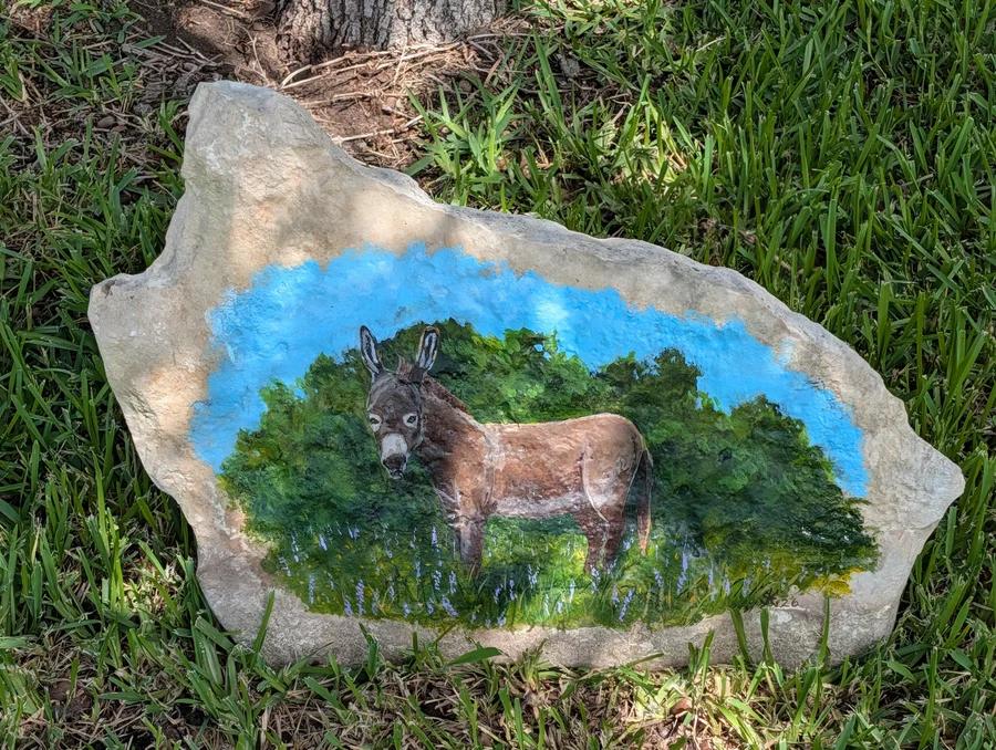 Donkey Welcome Stone