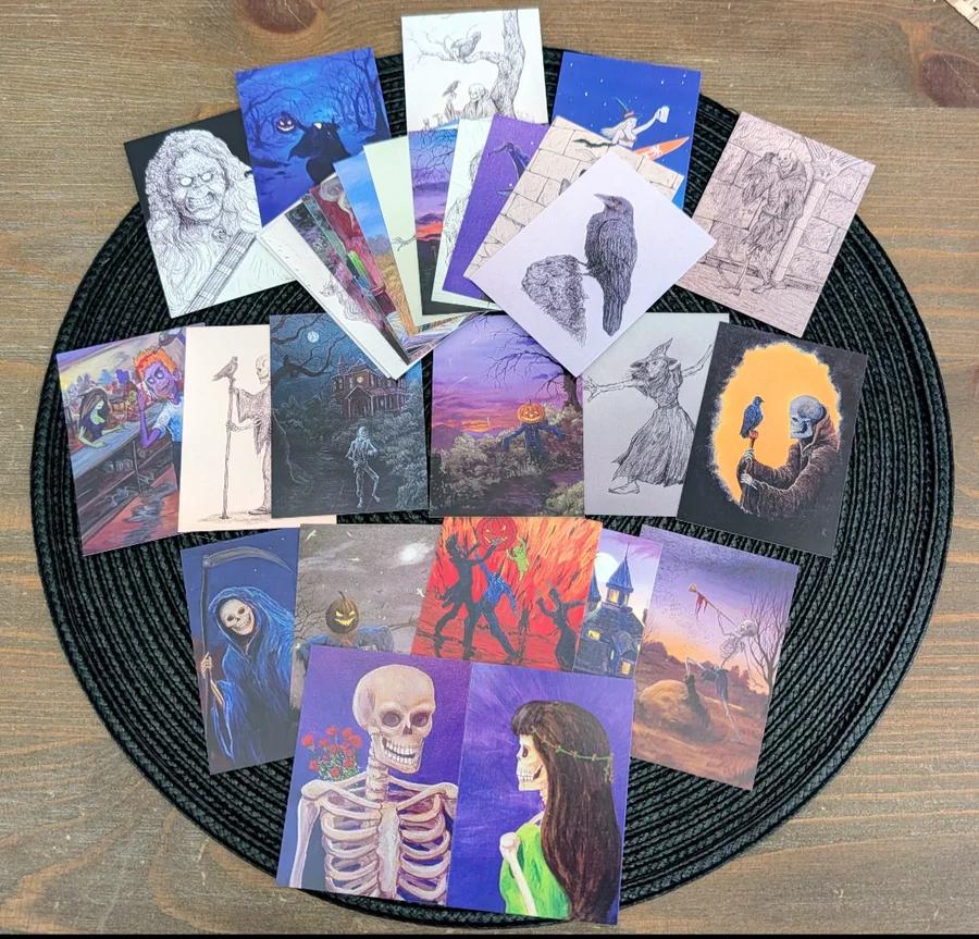 Halloween Art Trading Cards set of 32